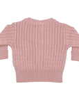 Cable Knit Cardigan Pink