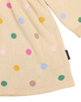 Polkadot Knit Dress Beige
