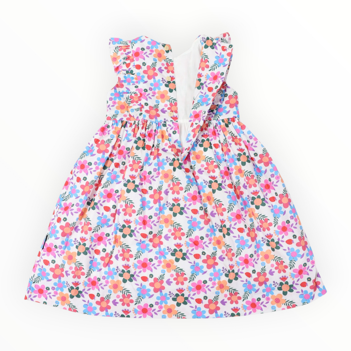Smocked Bold Floral Dress