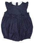 Gold Spot Frill Sunsuit Navy