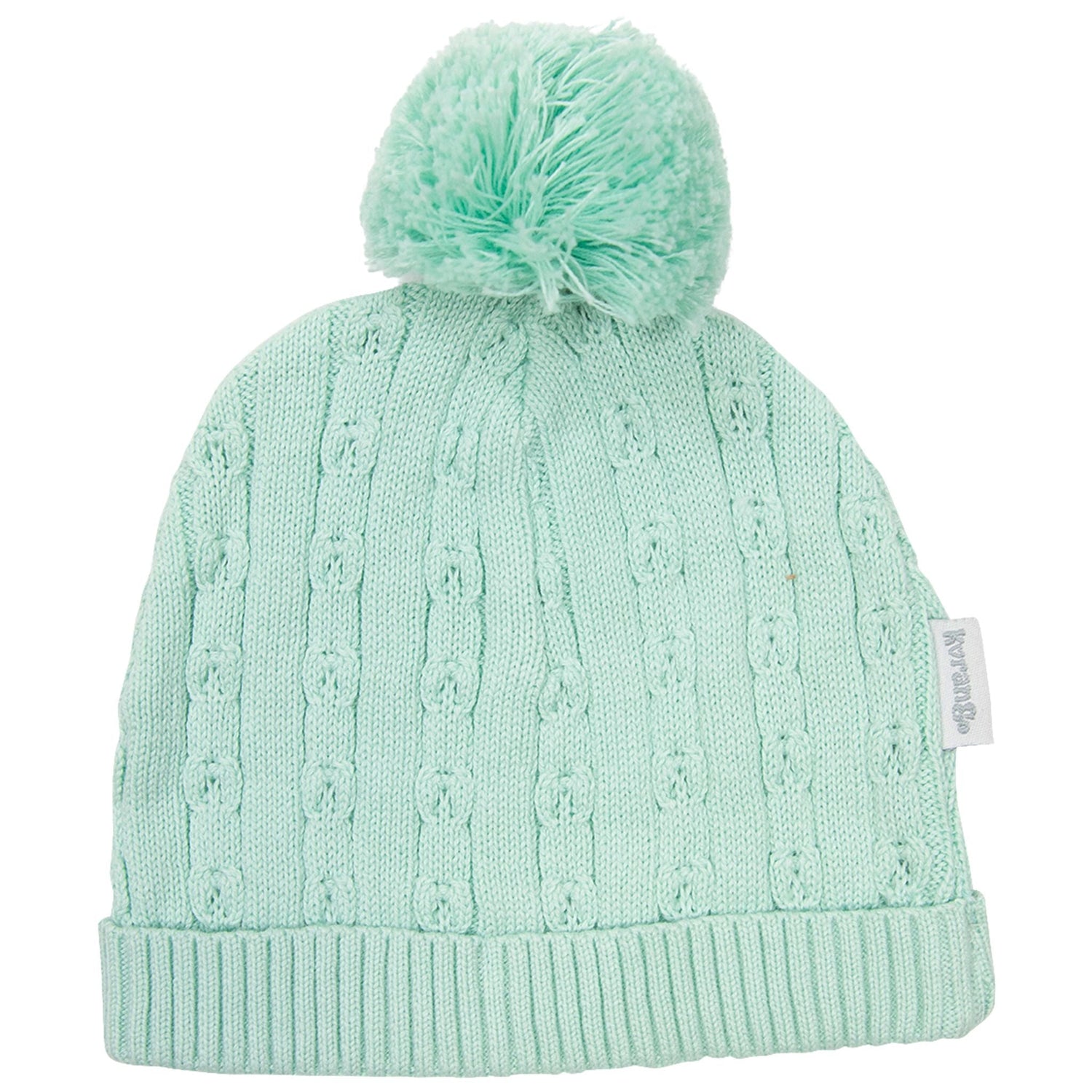 Fine Cable Knit Beanie Mint
