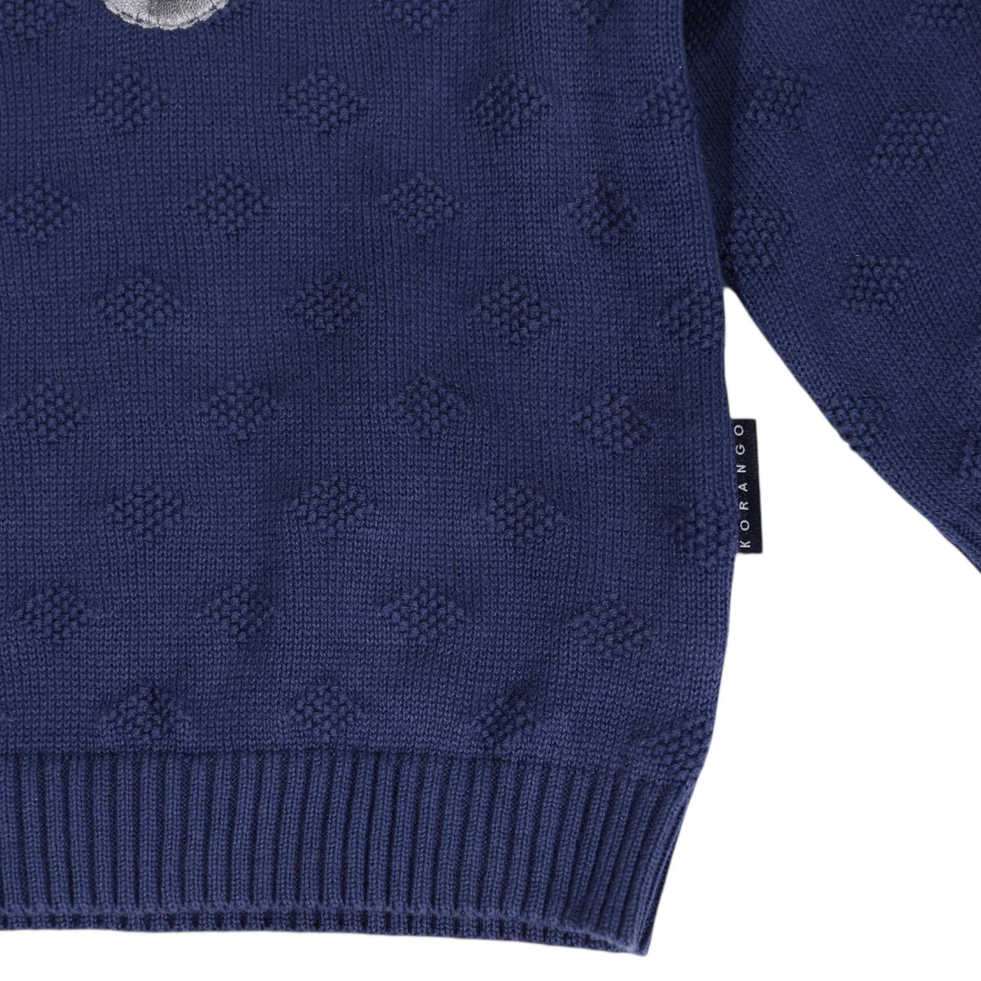 Truck Applique Knit Sweater Navy Stripe