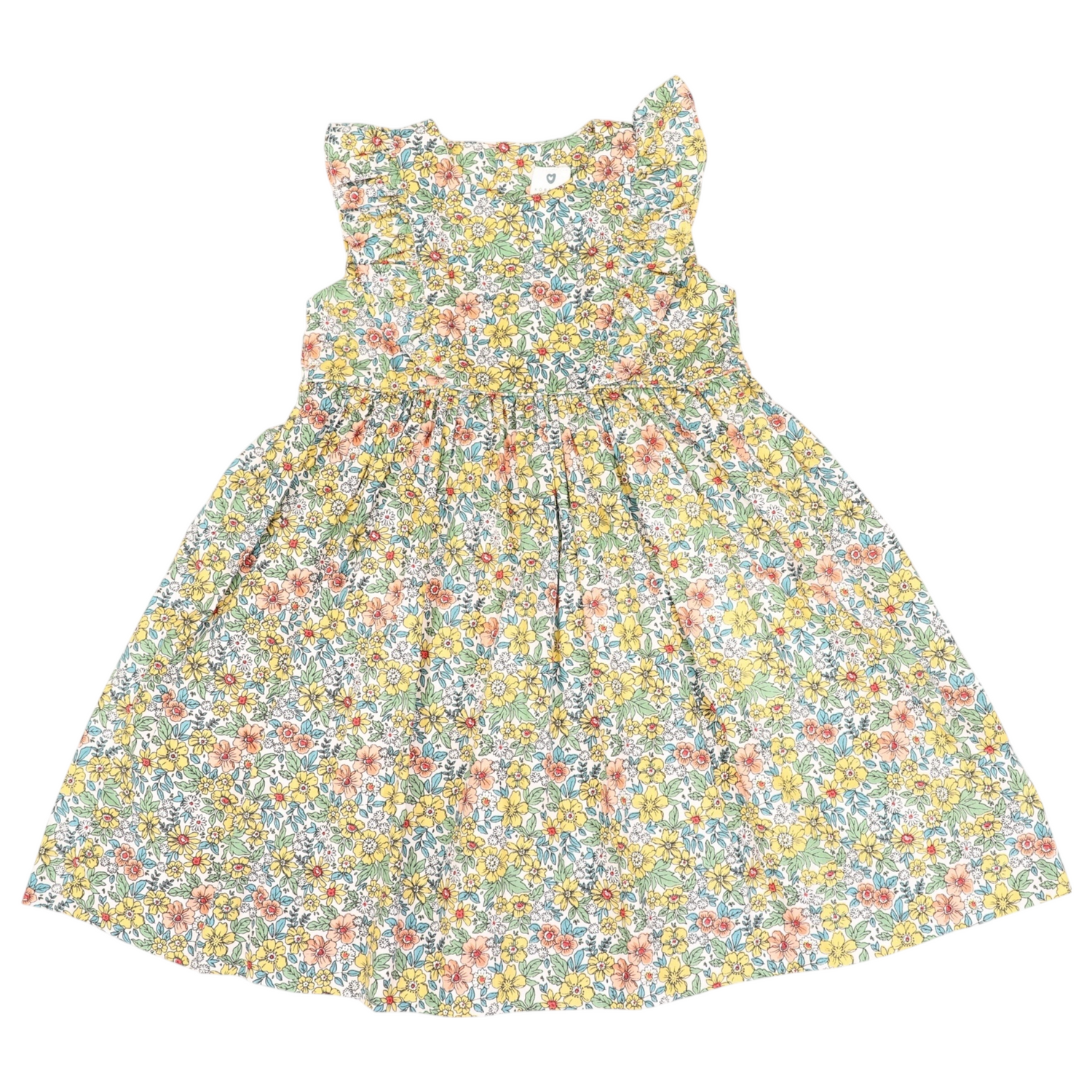 Bold Floral Dress Yellow Floral