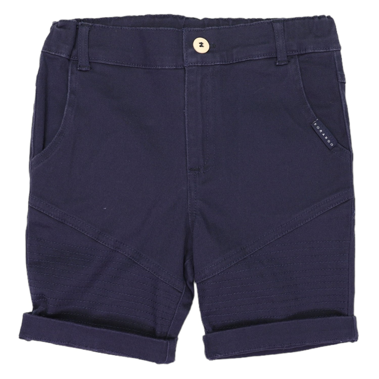 Stretch Cotton Twill Short Navy