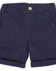 Stretch Cotton Twill Short Navy