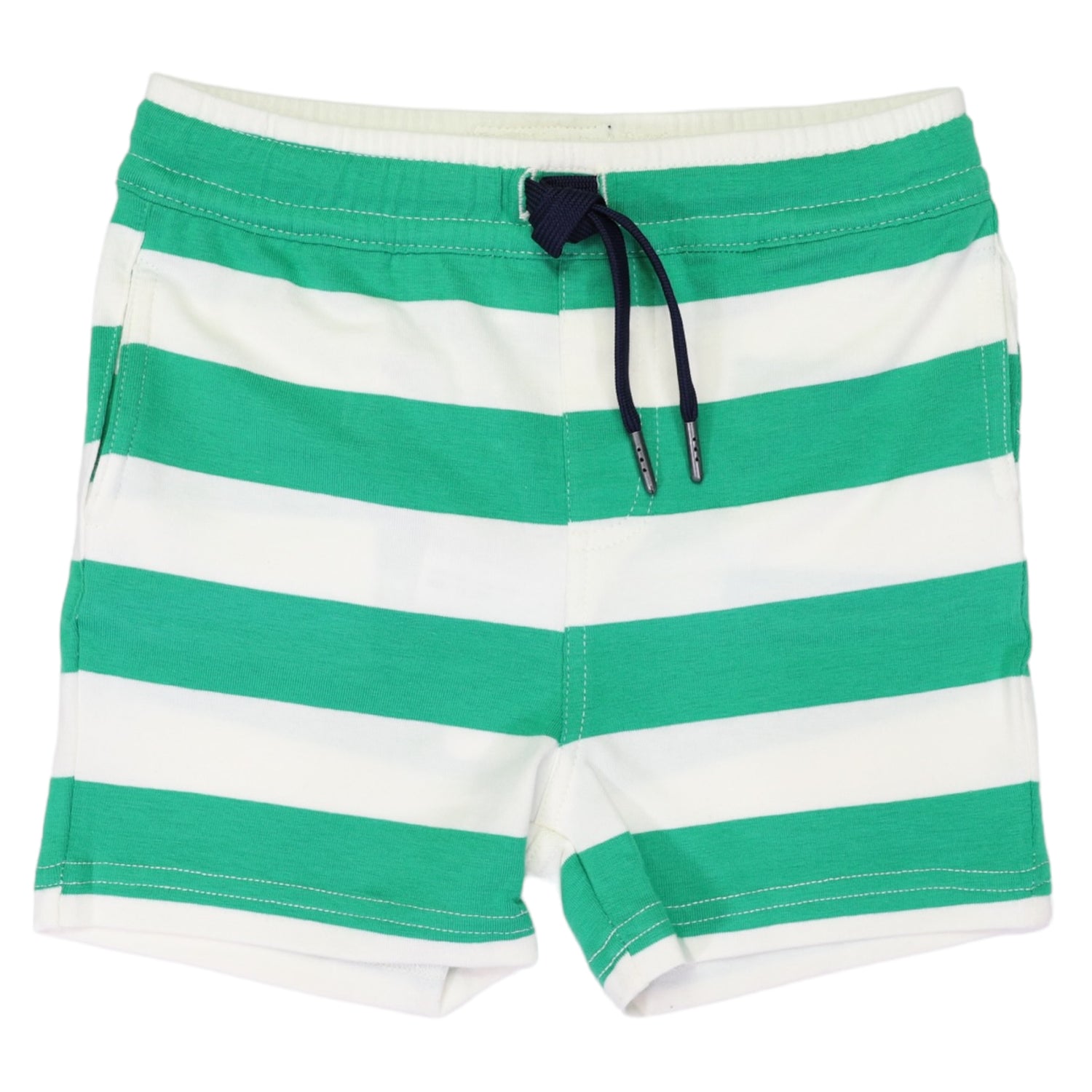 Striped Cotton Short Green Stripe