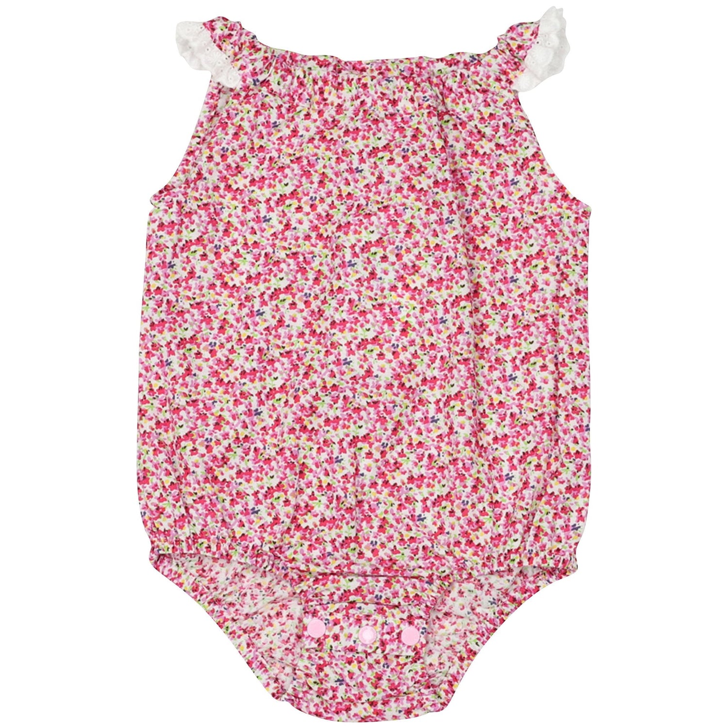Classic floral sunsuit Hot Pink