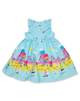 At the Beach Frill Dress Blue
