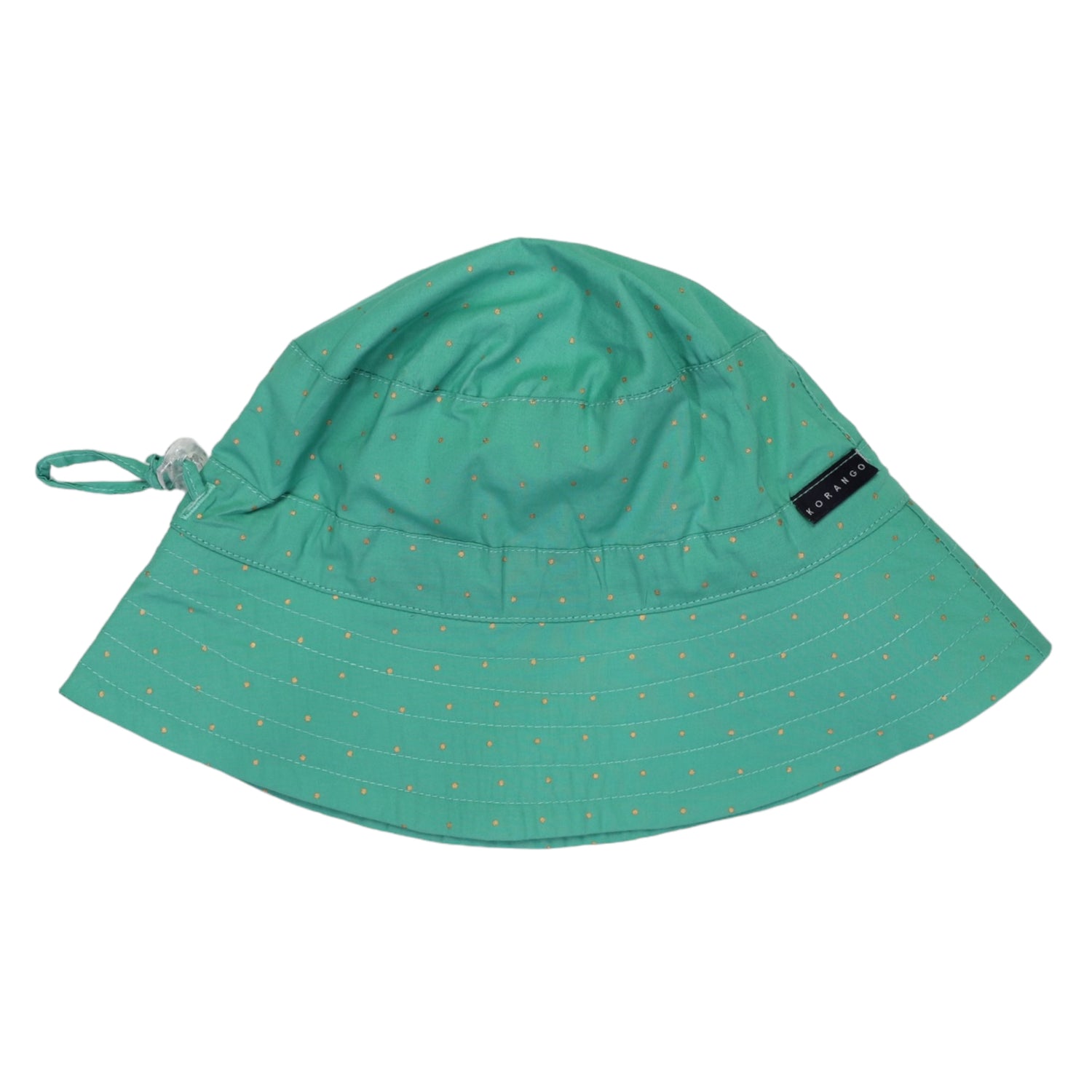 Gold Spot Cotton Poplin Sun Hat Green