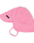 Cotton Legionnaires Sun Hat Hot Pink Stripe