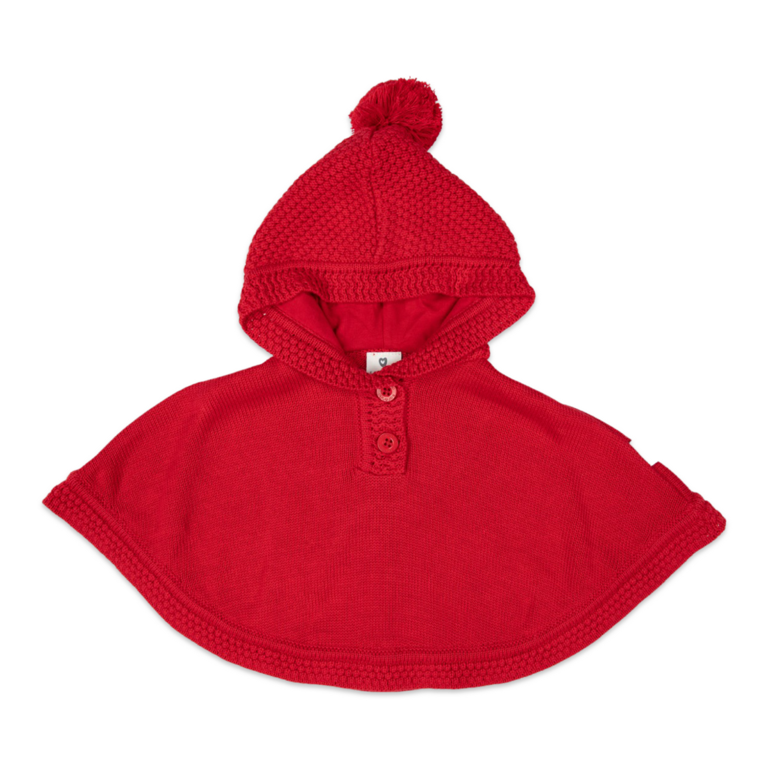 My Little Apple Lined Knit Poncho