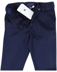 Stretch Twill Chino with Elastic Waist Navy