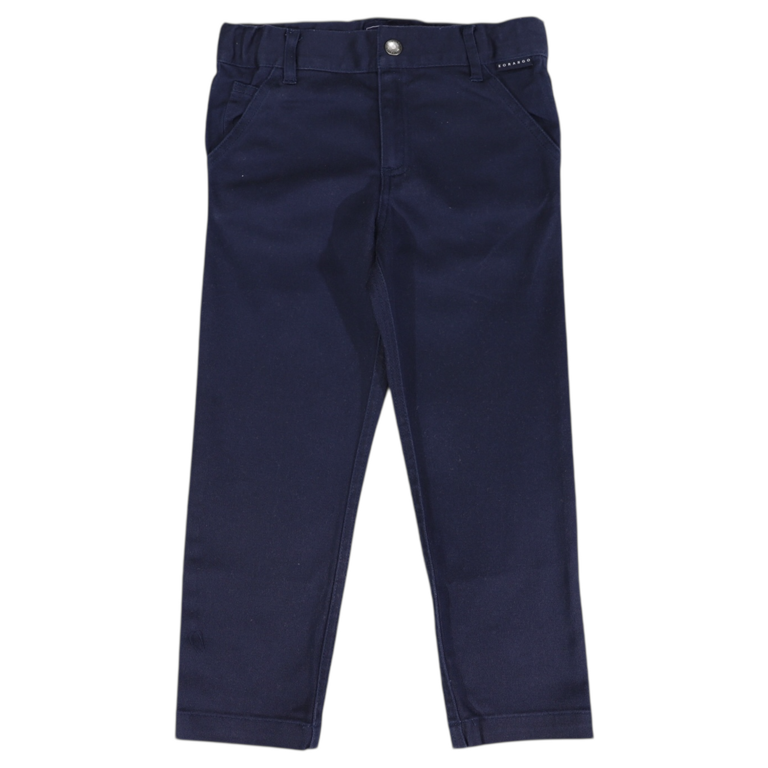 Stretch Twill Chino with Elastic Waist Navy