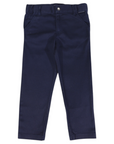 Stretch Twill Chino with Elastic Waist Navy