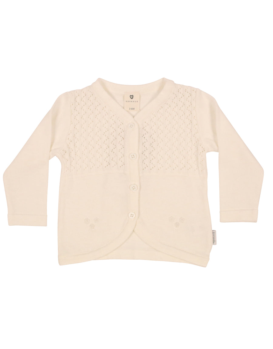 Rosettes Cardigan Ivory