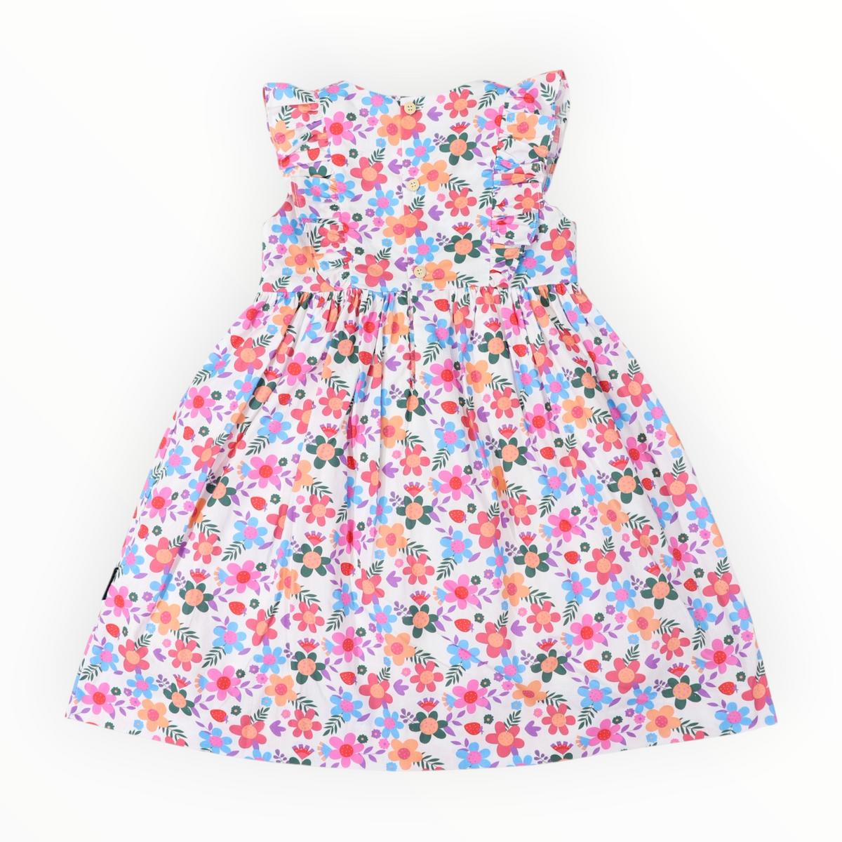 Smocked Bold Floral Dress