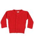 Cable Knit Jacket Red