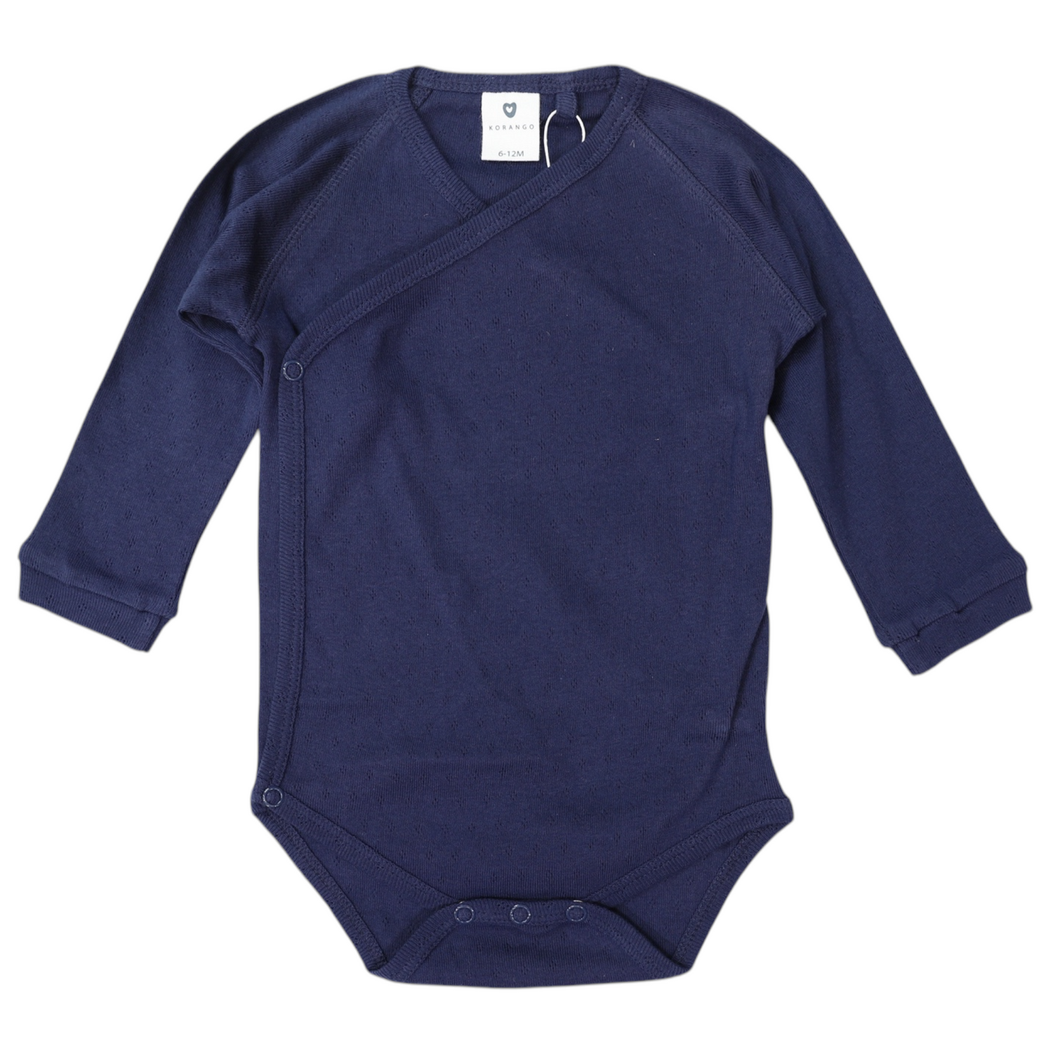 Organic Pointelle Bodysuit Navy