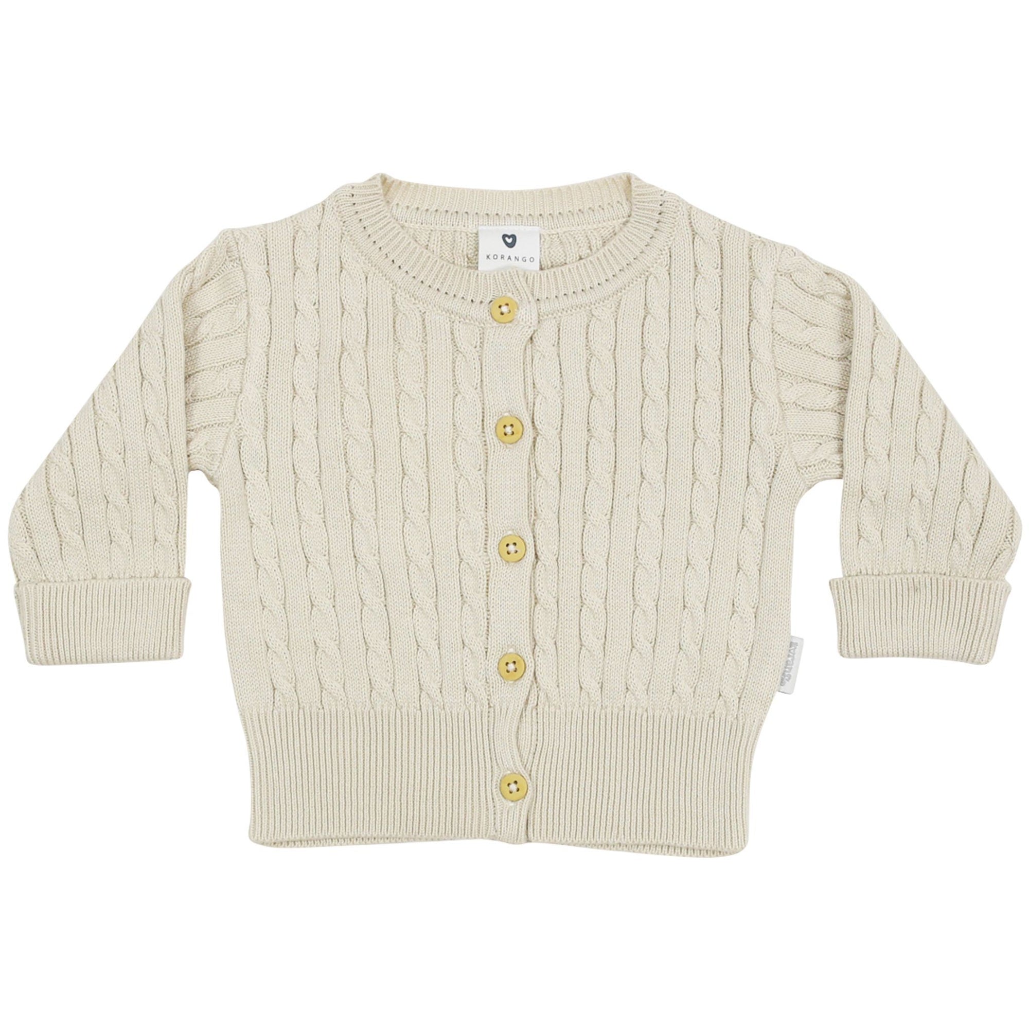 Cable Knit Cardigan Beige