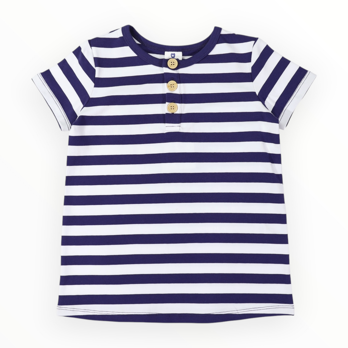 Girls Henley Tee Navy