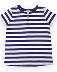 Girls Henley Tee Navy