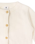 White Cotton Knit Cardigan