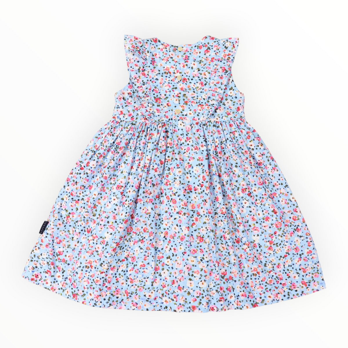 Floral Smocked Dress Blue