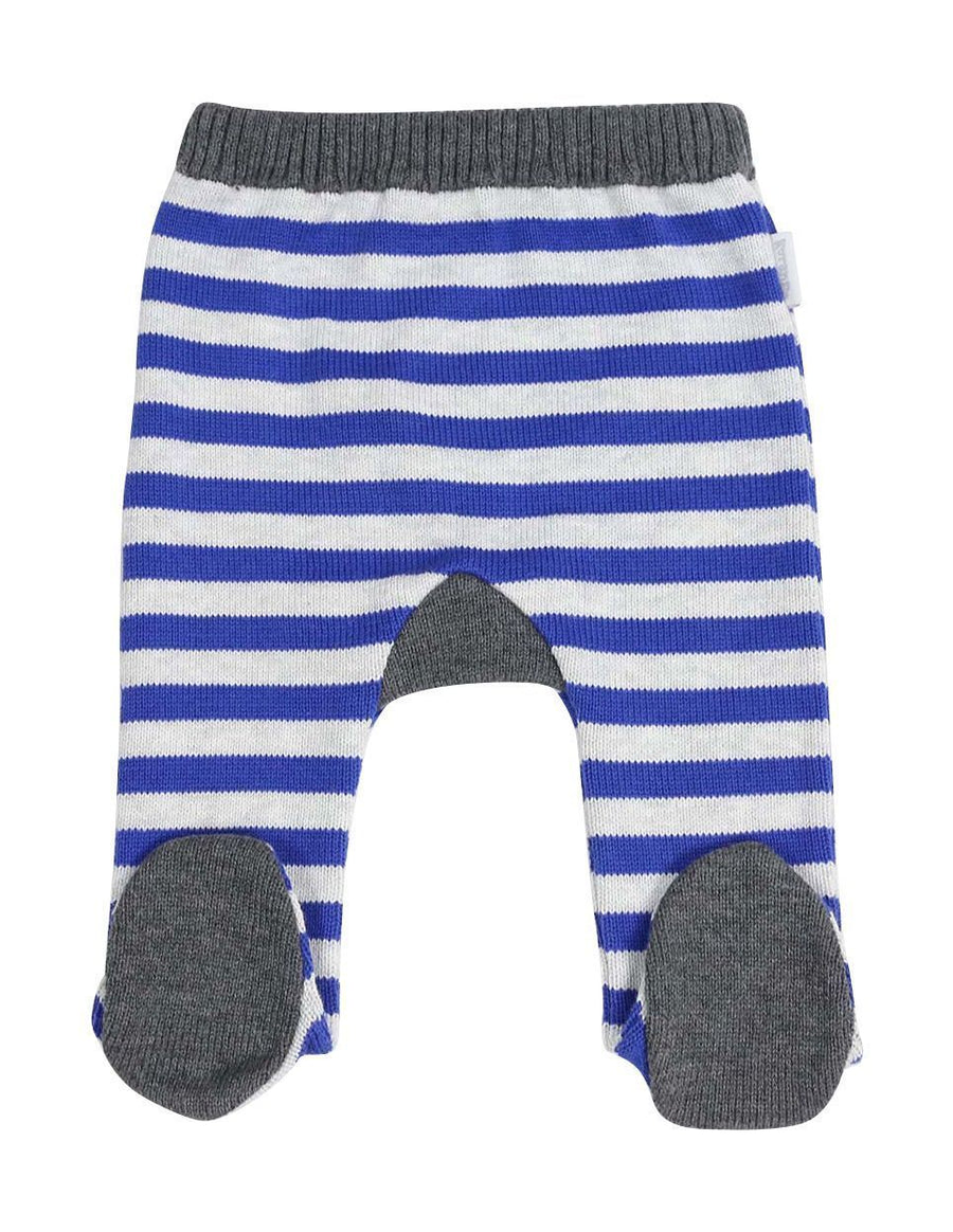 Stripe Knit Legging Blue/Grey