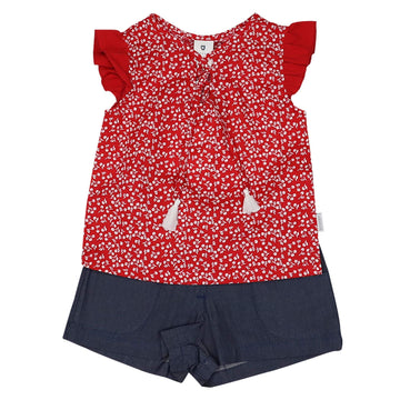 Cherries Blouse and Short Set