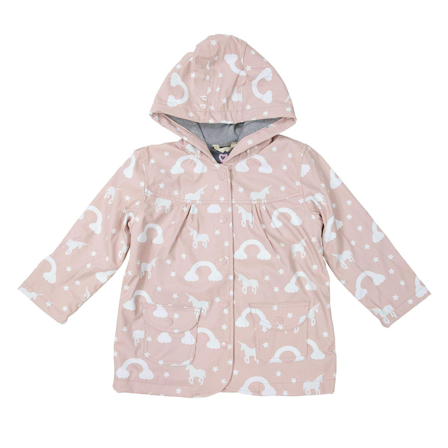 Colour Change Unicorn Raincoat Dusty Pink