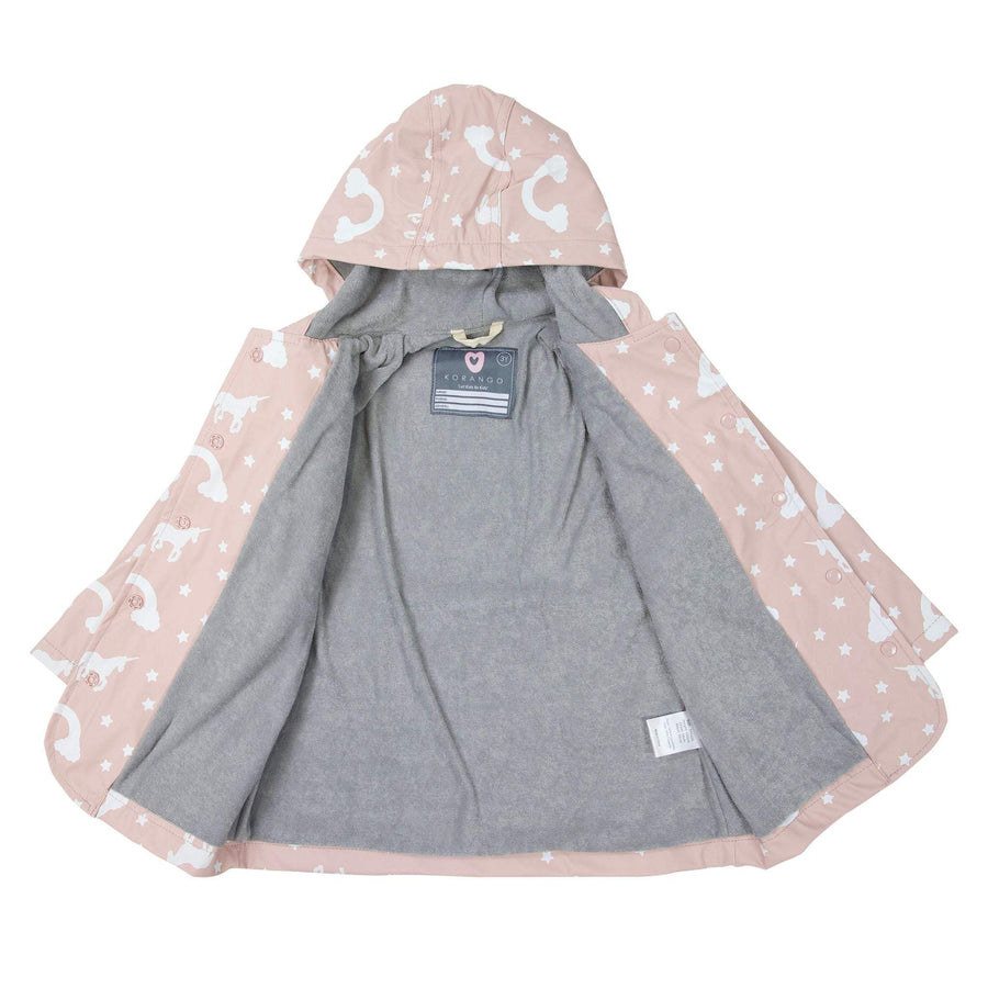 Colour Change Unicorn Raincoat Dusty Pink