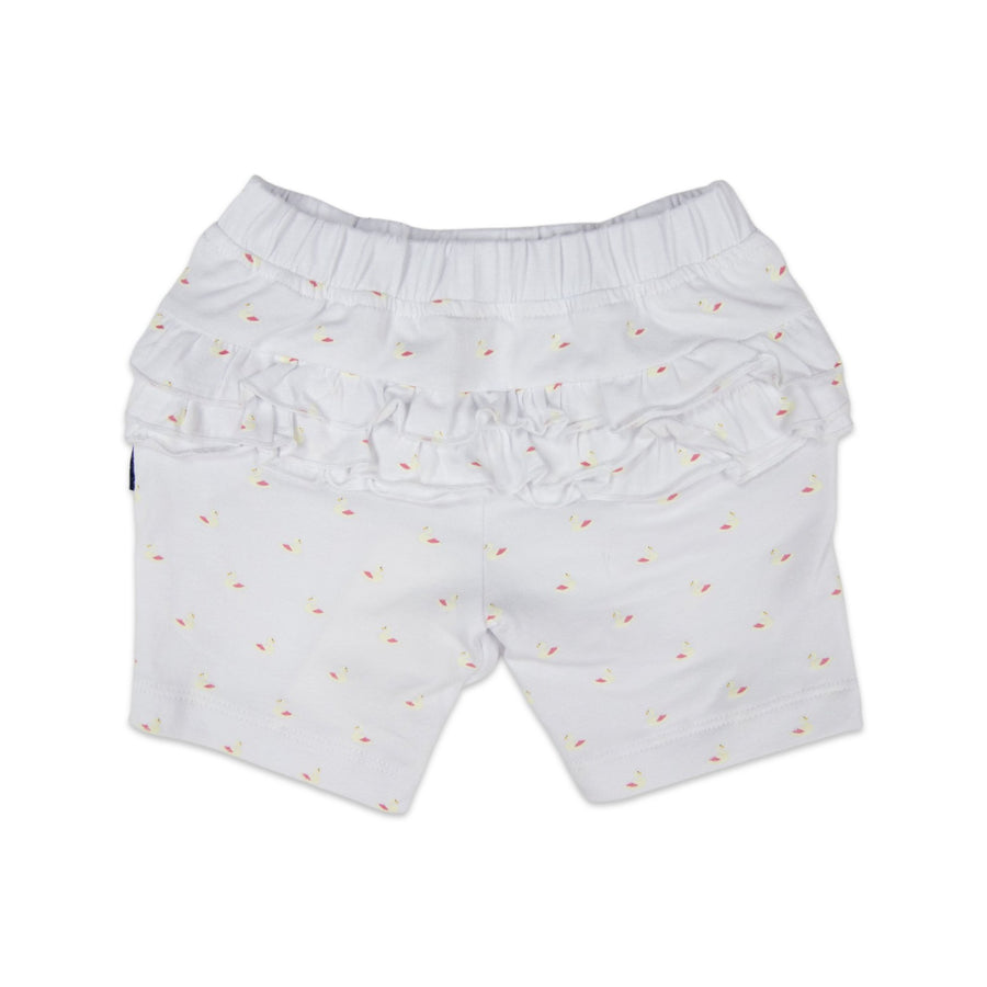 Swan Cotton Frill Short White