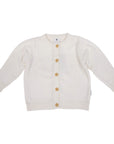 White Cotton Knit Cardigan