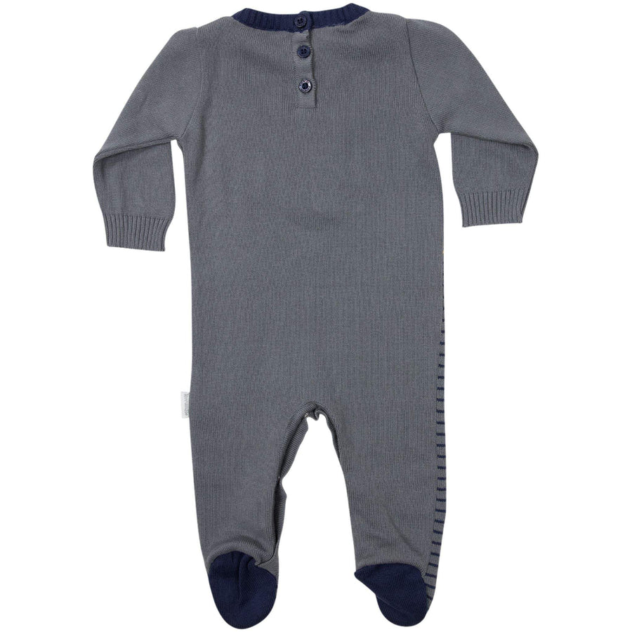 Charcoal Bulldozer Knit Romper