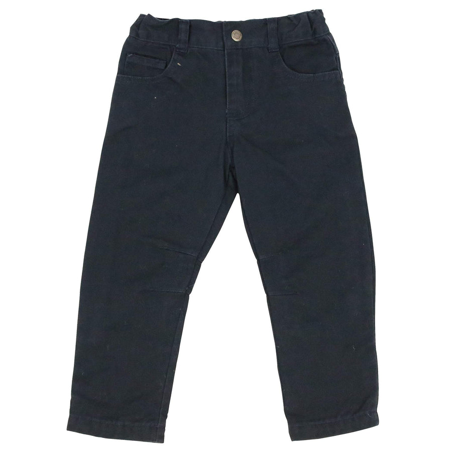 Stretch Twill Chinos with Adjustable Waist Navy