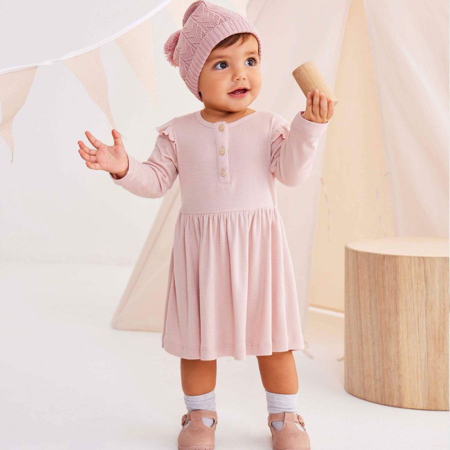 Cotton Modal Dress Dusty Pink