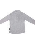 Cotton Modal Long Sleeve Polo Grey Marle