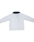 Long Sleeve Top with Collar White