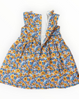 Bold Smocked Floral Dress Blue