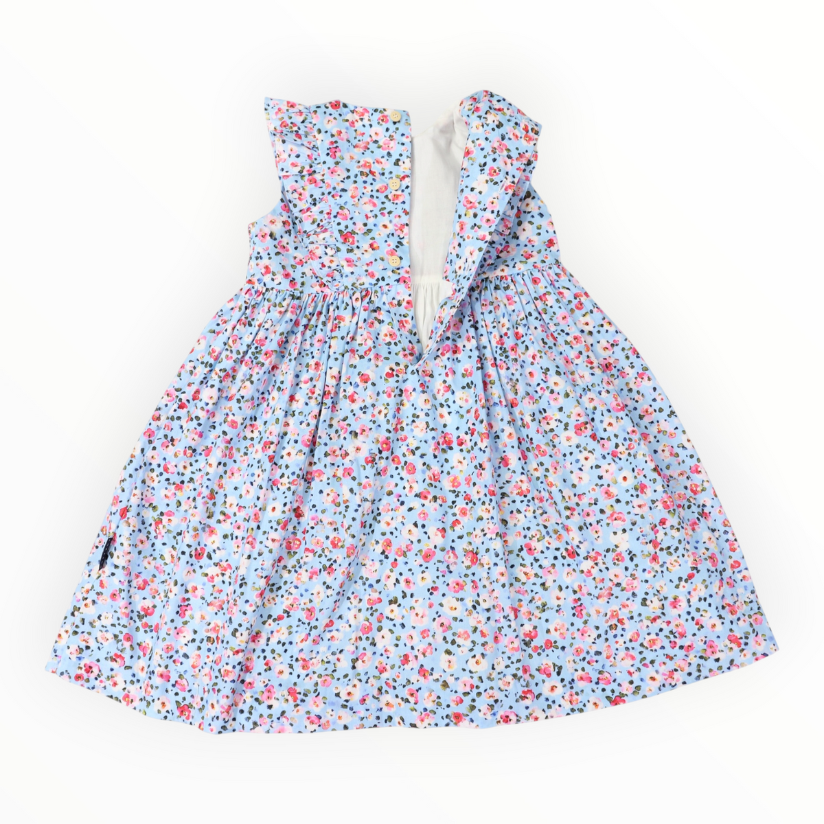 Floral Smocked Dress Blue
