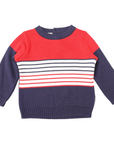 Striped Knit Sweater Red/Navy