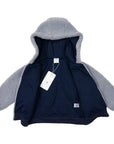 Lined Sherpa Zip Jacket Grey