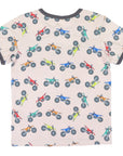 Motor Bike Print Pocket Tee Tapioca