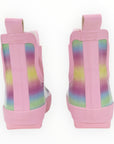 Glitter Rainbow Short Gumboot Pink
