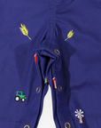 Emb. Overall Navy