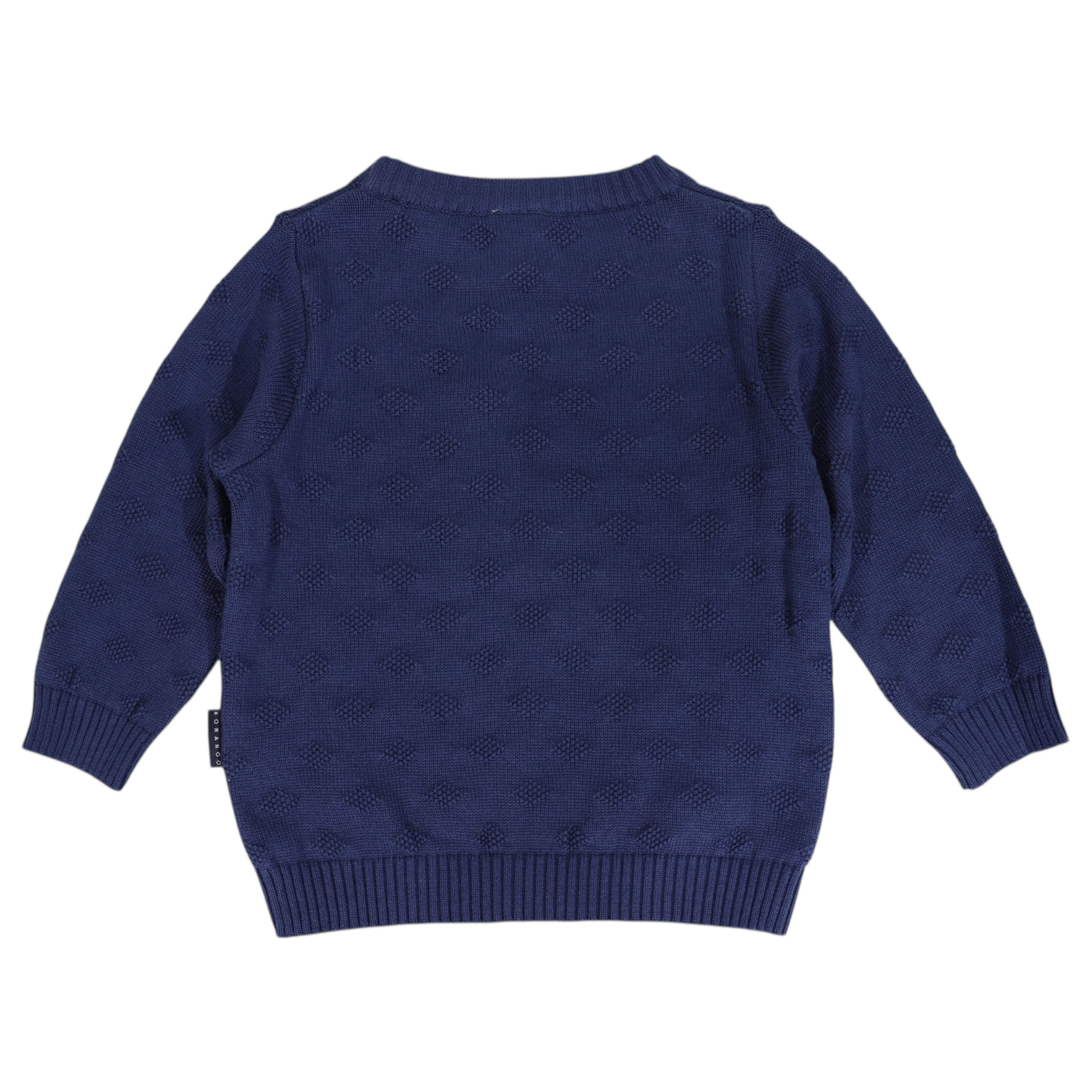 Truck Applique Knit Sweater Navy Stripe