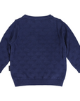 Truck Applique Knit Sweater Navy Stripe