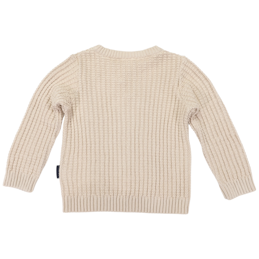 Textured Knit Sweater Beige