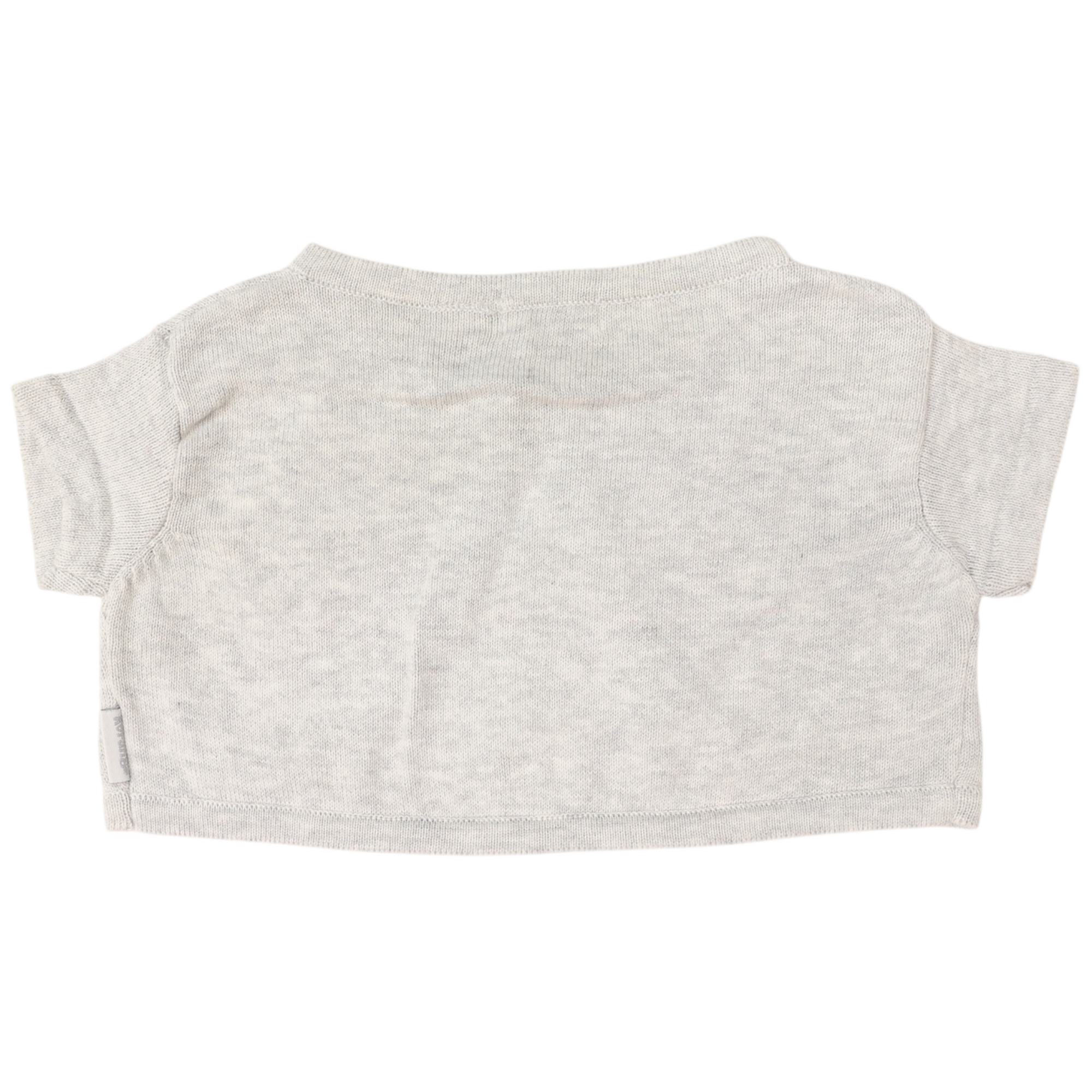 Crop Knit Cardigan Grey