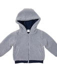 Lined Sherpa Zip Jacket Grey
